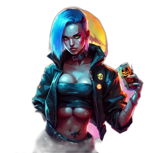 jacket, robot, cyberpunk, concept art transparent PNG cut-out