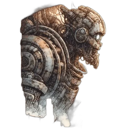 robot, creature, face, mask transparent PNG cut-out