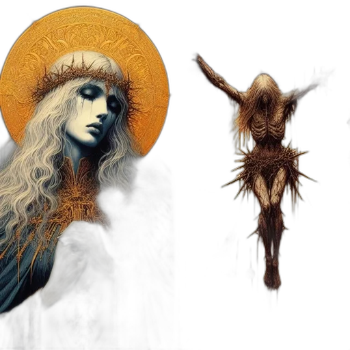 concept art, fantasy art, photorealistic, 3d render transparent PNG cut-out