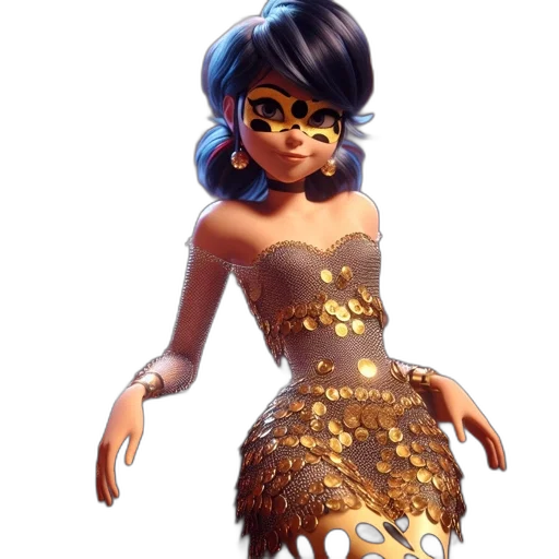 dress, staff, concept art, 3d render transparent PNG cut-out