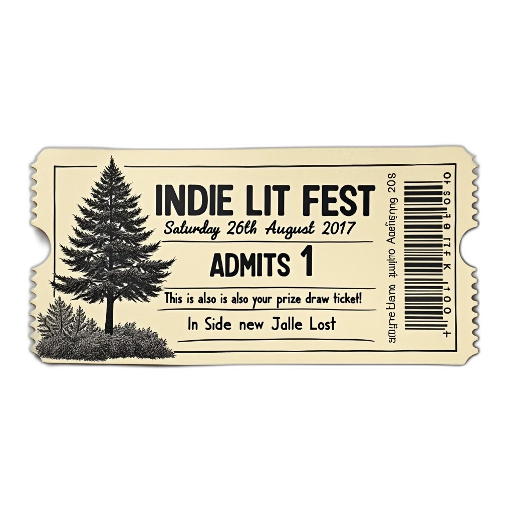 ticket, stub, text, indie transparent PNG cut-out