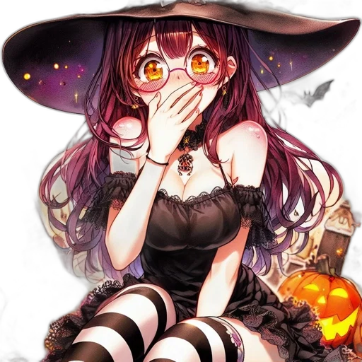dress, mask, hat, staff transparent PNG cut-out