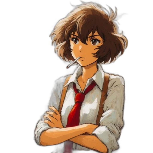 face, staff, jacket, hair transparent PNG cut-out