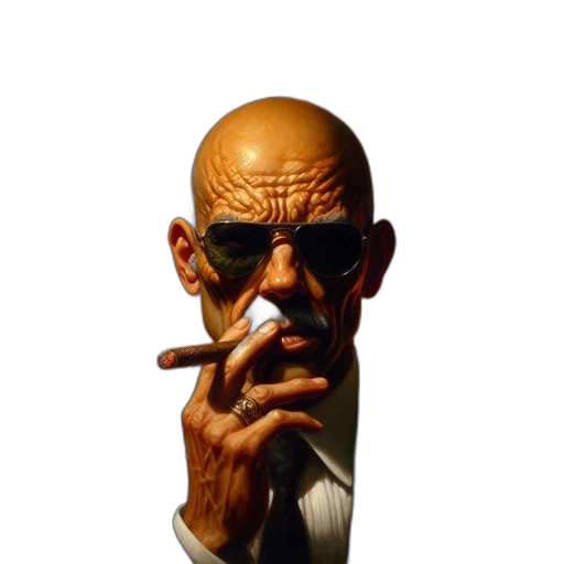 face, mask, jacket, weapon transparent PNG cut-out