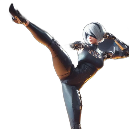 robot, staff, jacket, weapon transparent PNG cut-out