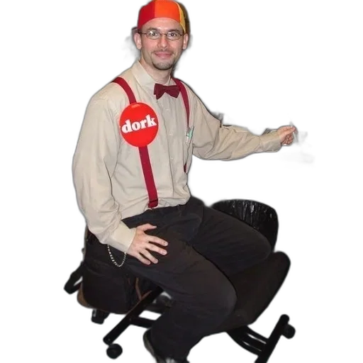 staff, furniture, jacket, hat transparent PNG cut-out