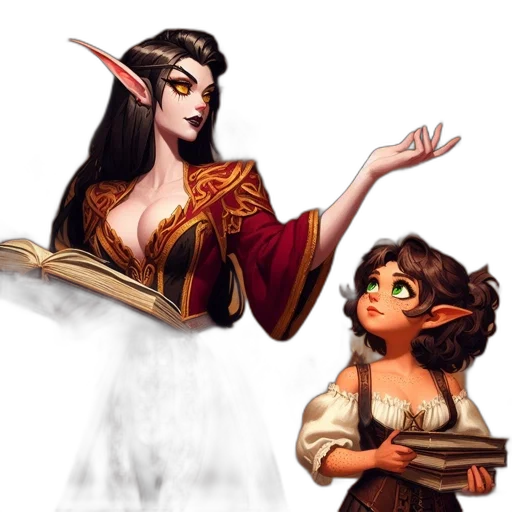 fantasy art, concept art, pixel art, comic book art transparent PNG cut-out