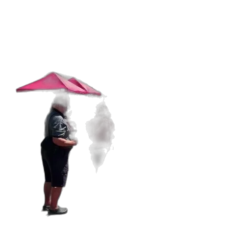 umbrella, dress, hat, staff transparent PNG cut-out