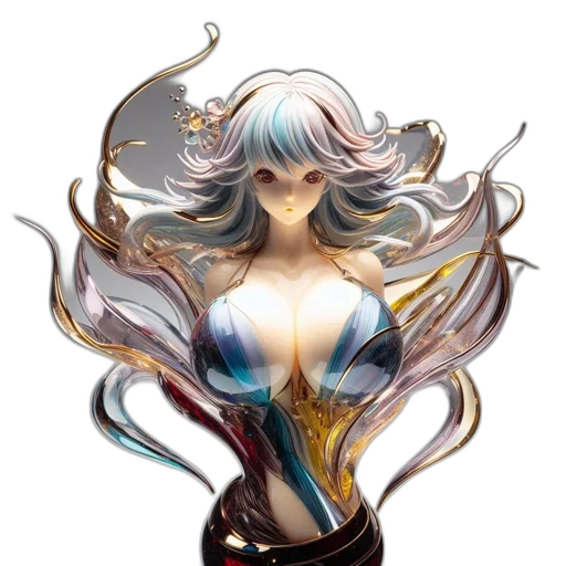 dress, hair, jewelry, mask transparent PNG cut-out