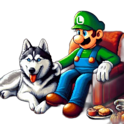 animal, furniture, pixel art, concept art transparent PNG cut-out