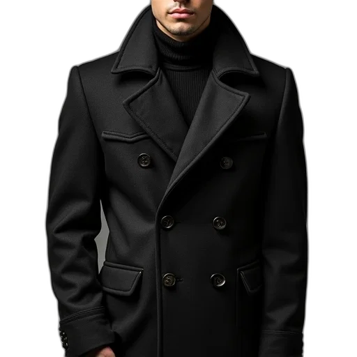 jacket, staff, face, photorealistic transparent PNG cut-out