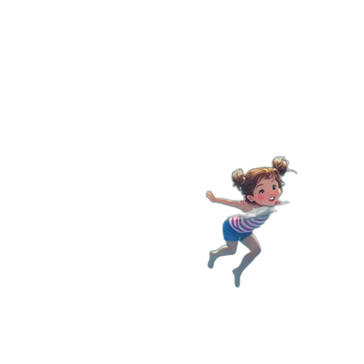 hair, creature, dress, staff transparent PNG cut-out