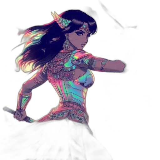 dress, fantasy art, concept art, comic book art transparent PNG cut-out