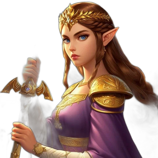staff, dragon, crown, sword transparent PNG cut-out
