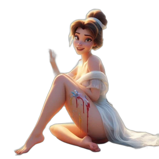 dress, staff, concept art, fantasy art transparent PNG cut-out
