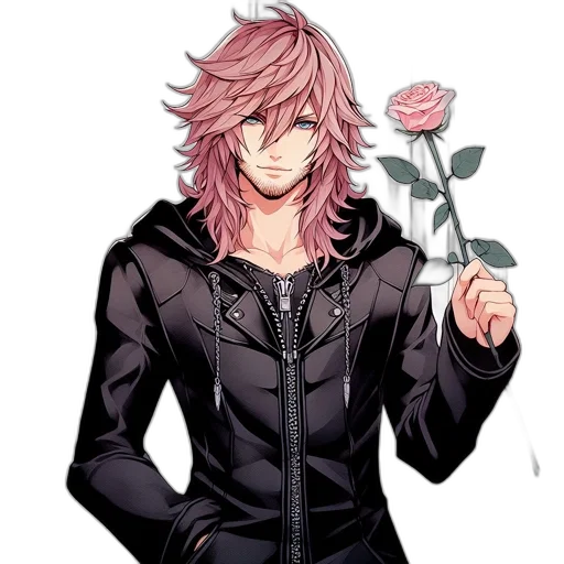 flower, jacket, weapon, staff transparent PNG cut-out