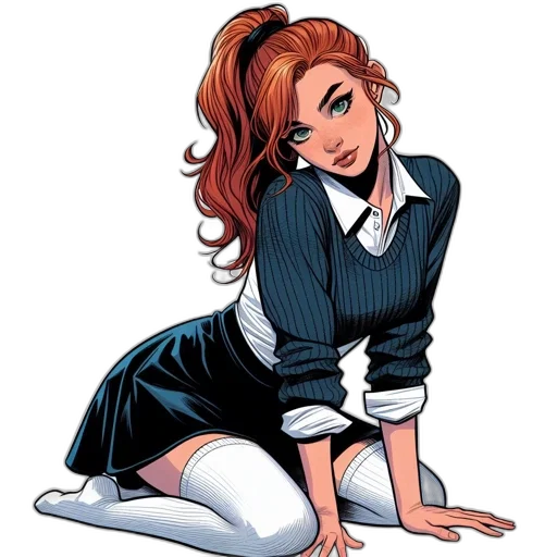 staff, dress, comic book art, cartoon transparent PNG cut-out