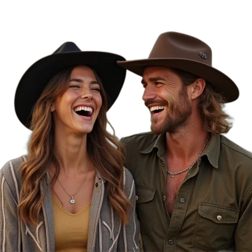 hat, jacket, hair, country transparent PNG cut-out