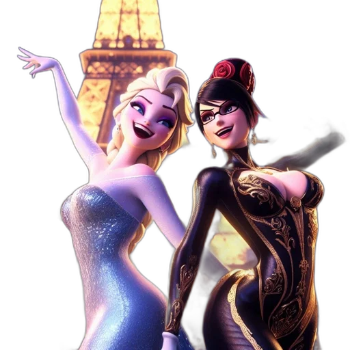 dress, concept art, 3d render, cartoon transparent PNG cut-out