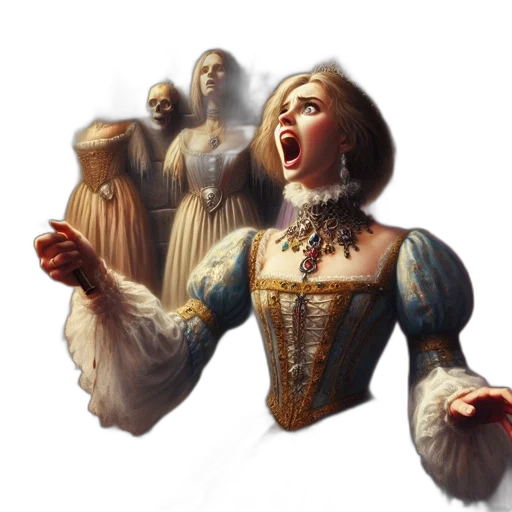 dress, face, crown, concept art transparent PNG cut-out