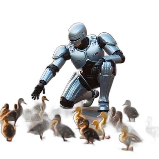 robot, animal, concept art, 3d render transparent PNG cut-out