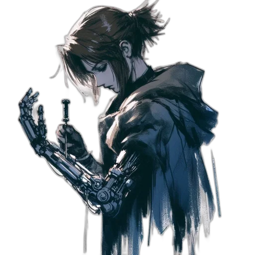 jacket, weapon, robot, mask transparent PNG cut-out