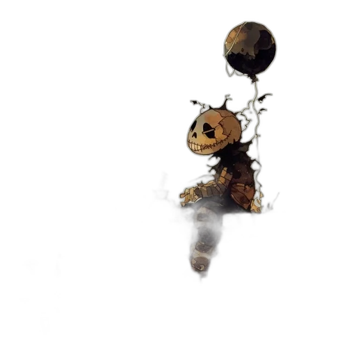 robot, hair, umbrella, staff transparent PNG cut-out