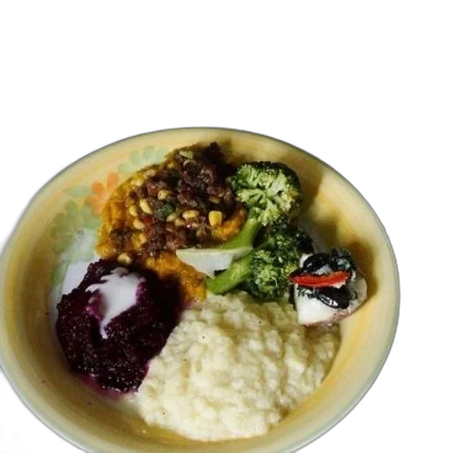 food, plate, broccoli, rice transparent PNG cut-out
