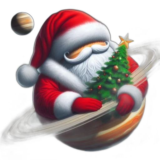 concept art, outer space, santa, claus transparent PNG cut-out