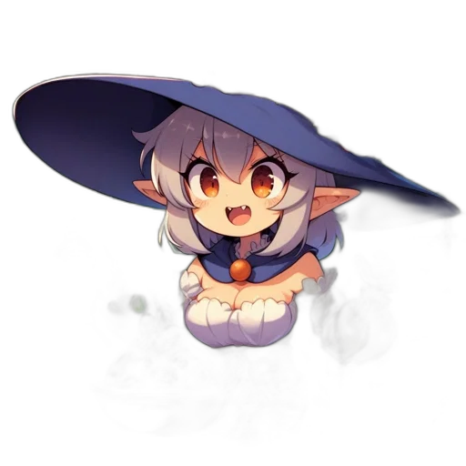hat, creature, staff, umbrella transparent PNG cut-out
