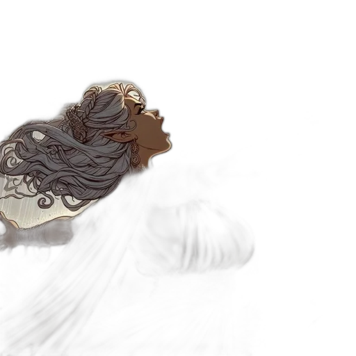 hair, mask, crown, creature transparent PNG cut-out