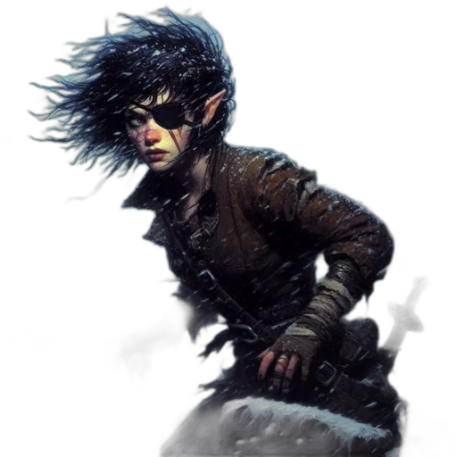 concept art, fantasy art, comic book art, cyberpunk transparent PNG cut-out