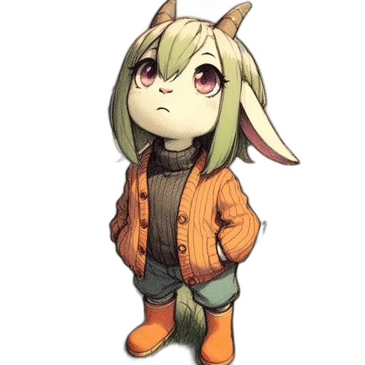 jacket, animal, creature, staff transparent PNG cut-out