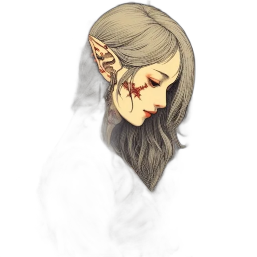 face, mask, hair, creature transparent PNG cut-out