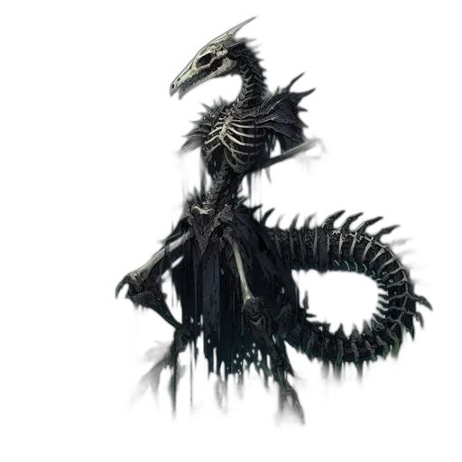 dragon, creature, animal, staff transparent PNG cut-out
