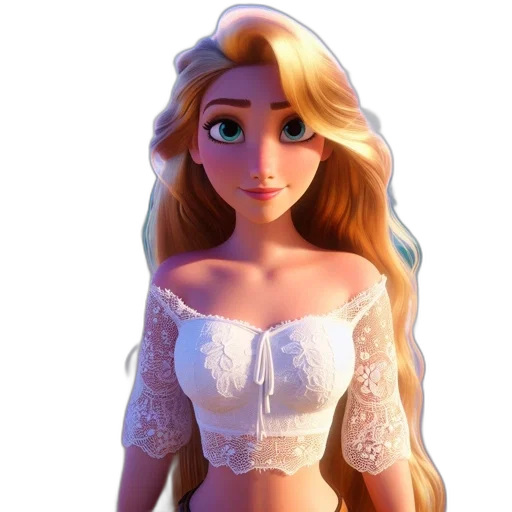 dress, crown, 3d render, concept art transparent PNG cut-out