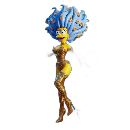 crown, hair, staff, dress transparent PNG cut-out
