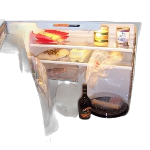 food, furniture, 3d render, refrigerator transparent PNG cut-out