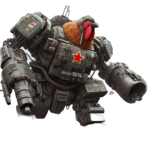 weapon, robot, concept art, 3d render transparent PNG cut-out