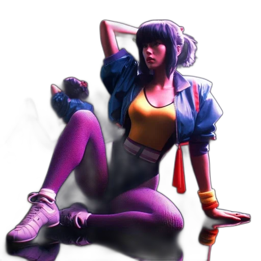 jacket, staff, robot, weapon transparent PNG cut-out