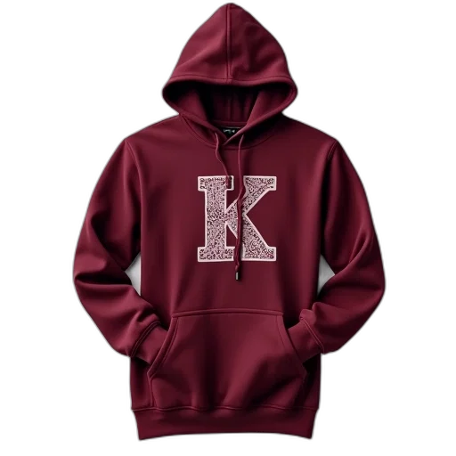 jacket, 3d render, maroon, hoodie transparent PNG cut-out