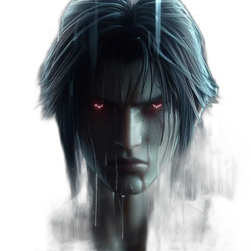 face, robot, creature, cyberpunk transparent PNG cut-out