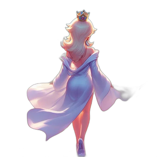 crown, dress, staff, flower transparent PNG cut-out