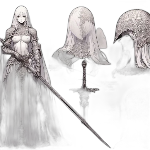 sword, weapon, concept art, fantasy art transparent PNG cut-out