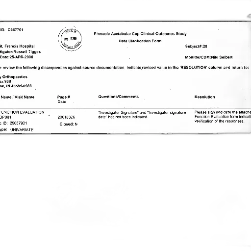 document, titled, pinnacle, acetabular transparent PNG cut-out