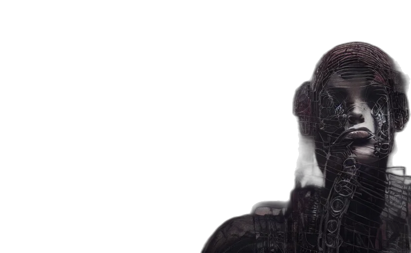 mask, robot, face, hair transparent PNG cut-out