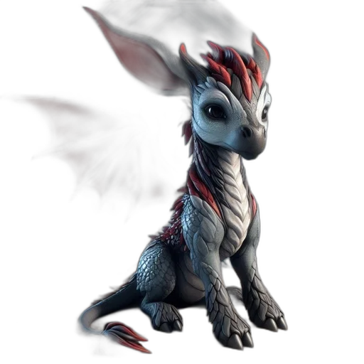 dragon, creature, animal, staff transparent PNG cut-out