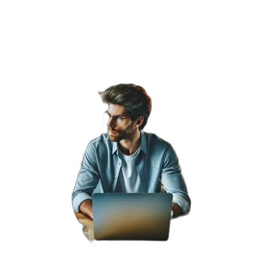 jacket, staff, face, robot transparent PNG cut-out