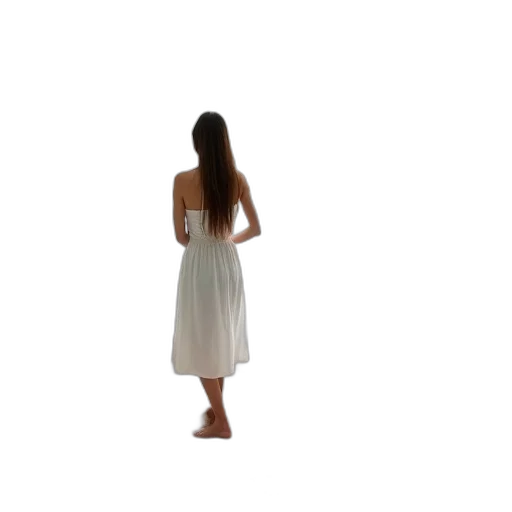 dress, staff, jewelry, hair transparent PNG cut-out
