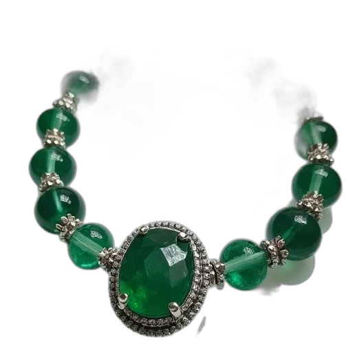 jewelry, crown, green, necklace transparent PNG cut-out